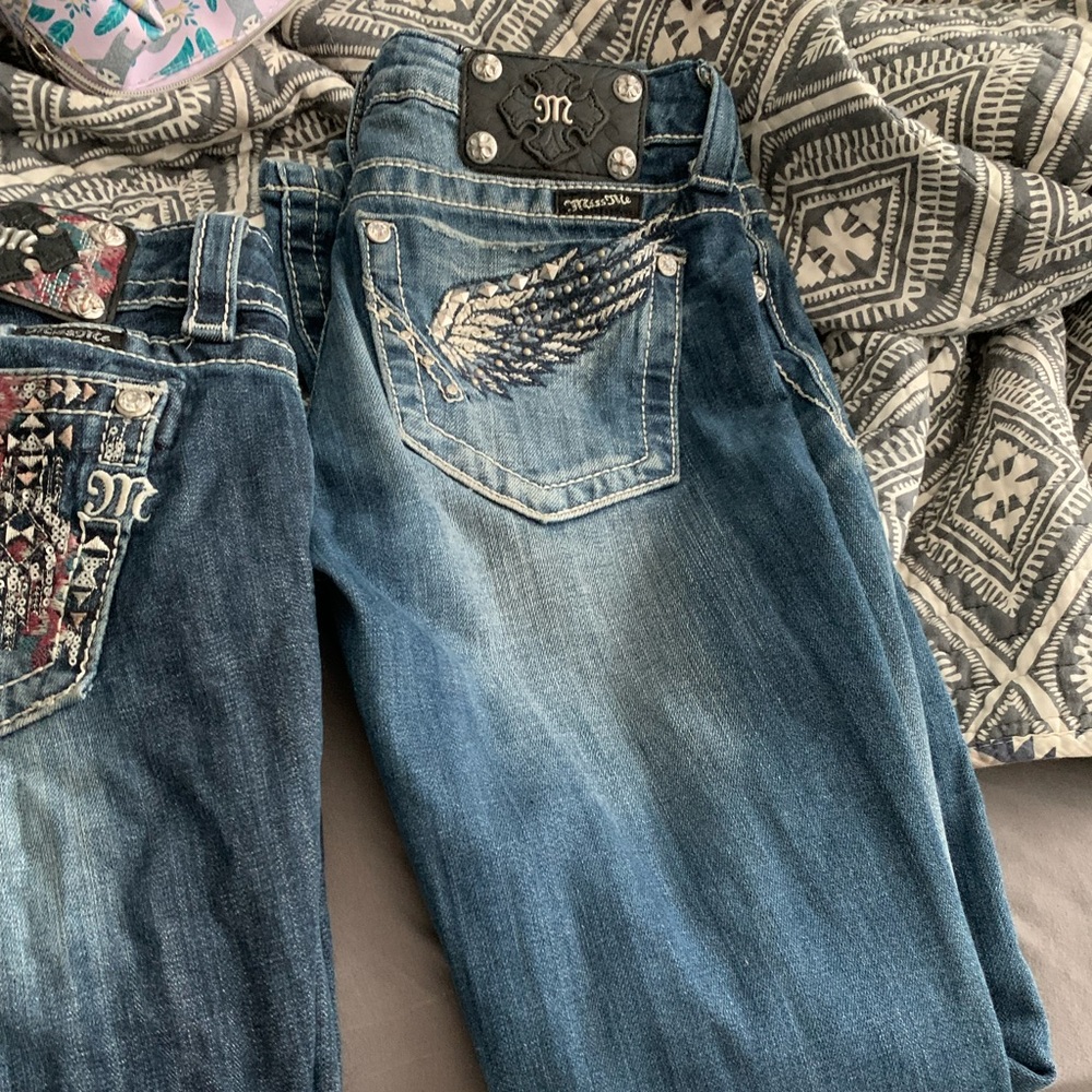 Three pairs of miss me jeans